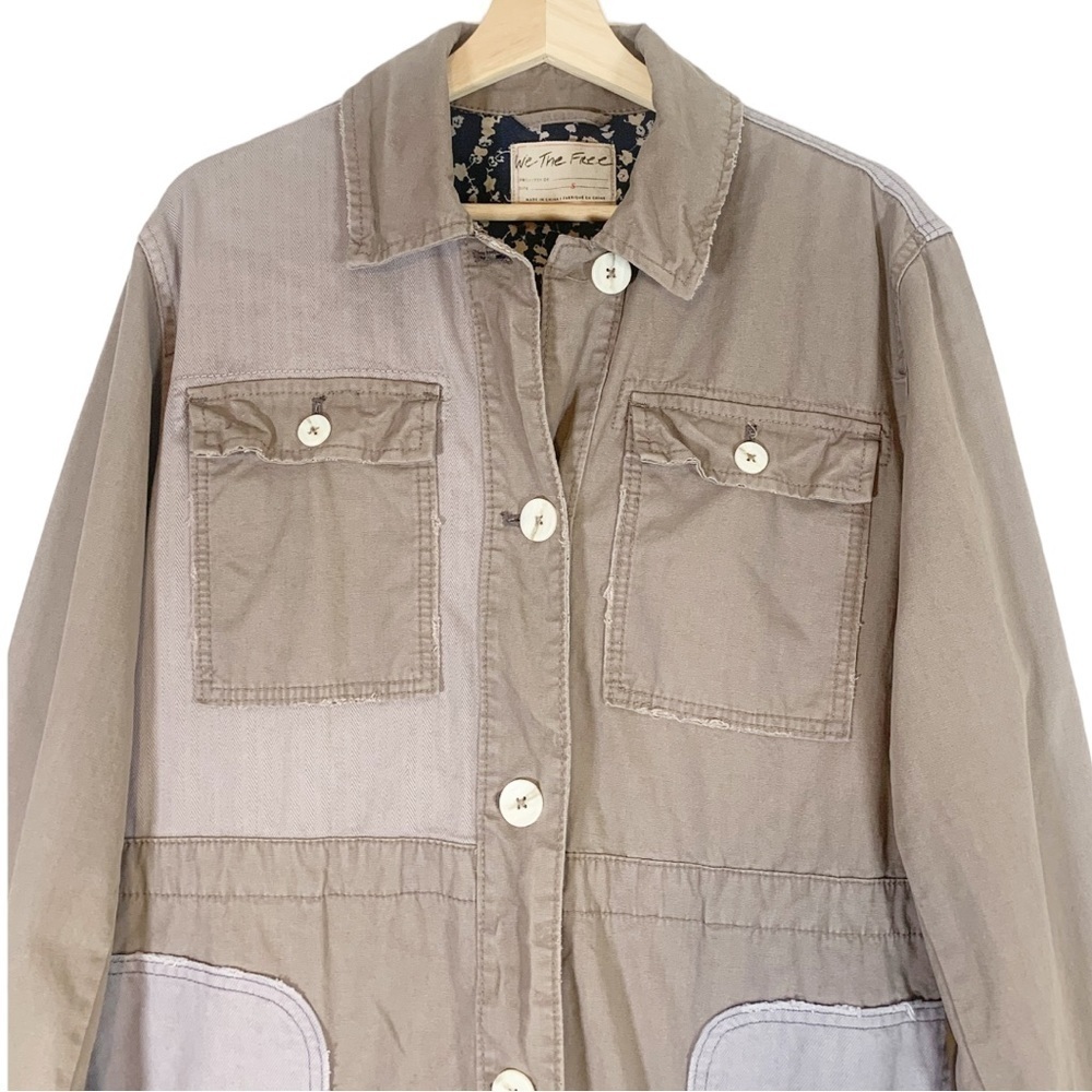 Free People We the Free Apollo Distressed Utility Jacket Size Small - Picture 5 of 10